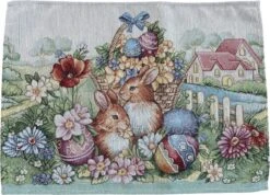 Merkloos Placemat - Luxe Gobelinstof - Pasen - Groen - Met Konijntjes En Paasmandje- 35 X 45 Cm 7 Merkloos Placemat - Luxe Gobelinstof - Pasen - Groen - Met Konijntjes En Paasmandje- 35 X 45 Cm -Bormioli Rocco winkel 1200x865