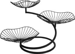 QUVIO Fruitschaal Etagère Drielaags - Fruitmand - Fruitschaal Zwart - Serveerschaal - Schalen - Presenteerbladen - Draadstaal - Staal - 26 X 50 X 33 Cm (lxbxh) - Zwart 11 QUVIO Fruitschaal Etagère Drielaags - Fruitmand - Fruitschaal Zwart - Serveerschaal - Schalen - Presenteerbladen - Draadstaal - Staal - 26 X 50 X 33 Cm (lxbxh) - Zwart -Bormioli Rocco winkel 1200x875