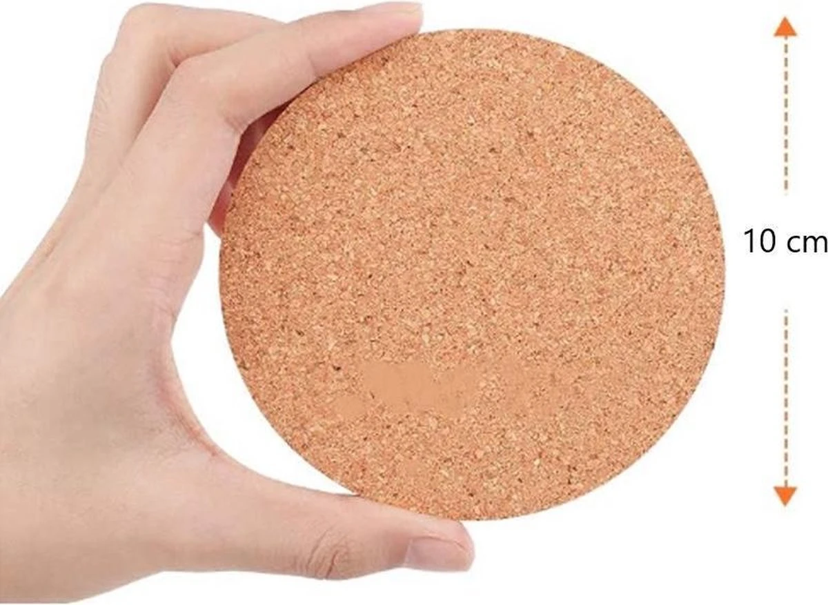 Sincer Kurken Onderzetters Voor Glazen – 18 Kurken/Houten Onderzetters – Onderleggers – Premium Kwaliteit – Anti-slip – Absorberend/Hittebestendig – Rond – 10CM Diameter – Duurzaam/Milieuvriendelijk 4 Sincer Kurken Onderzetters Voor Glazen – 18 Kurken/Houten Onderzetters – Onderleggers – Premium Kwaliteit – Anti-slip – Absorberend/Hittebestendig – Rond – 10CM Diameter – Duurzaam/Milieuvriendelijk - Afbeelding 2