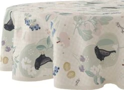 Wicotex-Tafelzeil Rond Vogels - 160cm