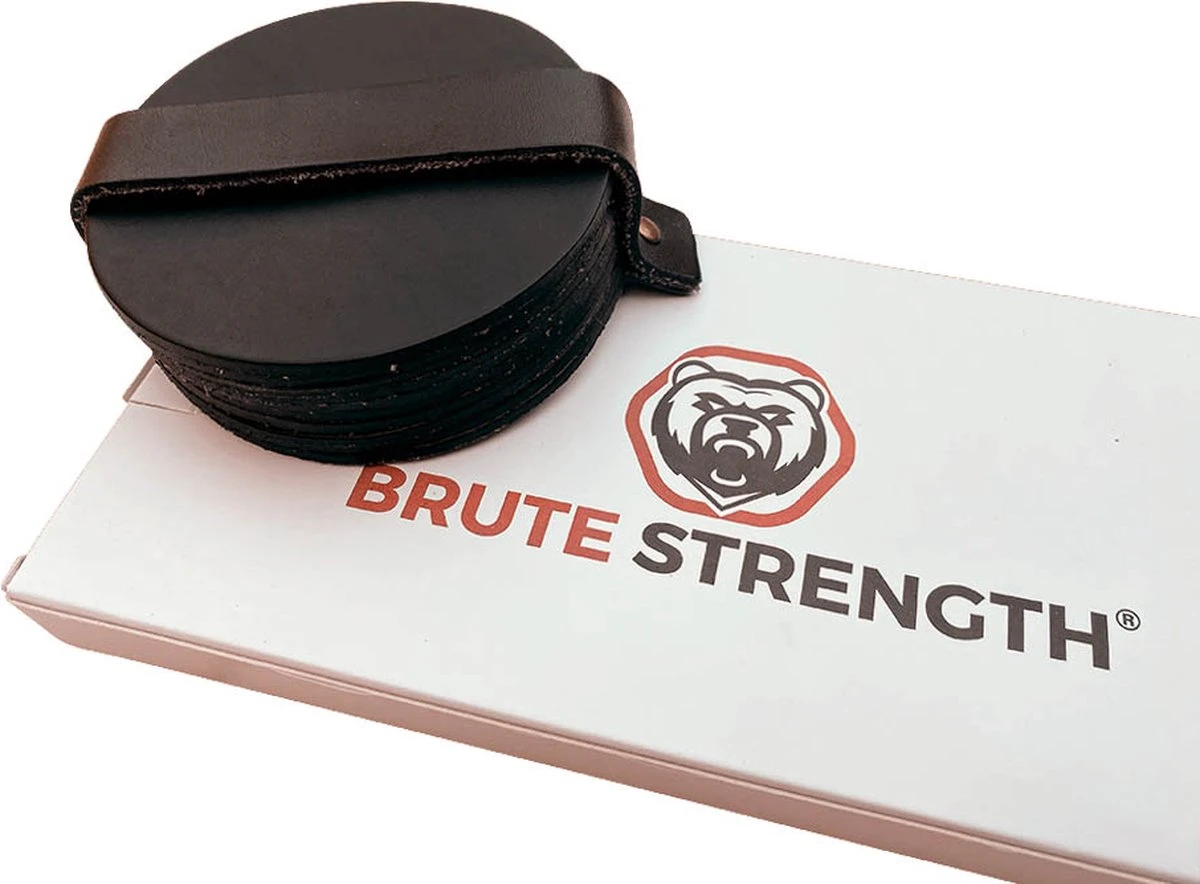 Brute Strength - Onderzetters Voor Glazen - Leer - Zwart - Rond - 10 Stuks 8 Brute Strength - Onderzetters Voor Glazen - Leer - Zwart - Rond - 10 Stuks - Afbeelding 6
