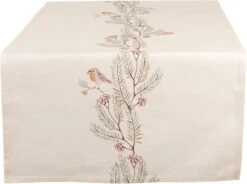 Clayre & Eef Tafelloper 50x140 Cm Beige Groen Katoen Rechthoek Vogel Tafelkleed Loper Tafeltextiel 10 Clayre & Eef Tafelloper 50x140 Cm Beige Groen Katoen Rechthoek Vogel Tafelkleed Loper Tafeltextiel -Bormioli Rocco winkel 1200x892