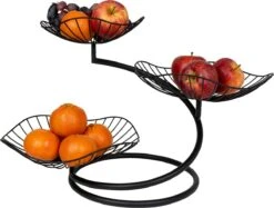 QUVIO Fruitschaal Etagère Drielaags - Fruitmand - Fruitschaal Zwart - Serveerschaal - Schalen - Presenteerbladen - Draadstaal - Staal - 26 X 50 X 33 Cm (lxbxh) - Zwart 10 QUVIO Fruitschaal Etagère Drielaags - Fruitmand - Fruitschaal Zwart - Serveerschaal - Schalen - Presenteerbladen - Draadstaal - Staal - 26 X 50 X 33 Cm (lxbxh) - Zwart -Bormioli Rocco winkel 1200x910