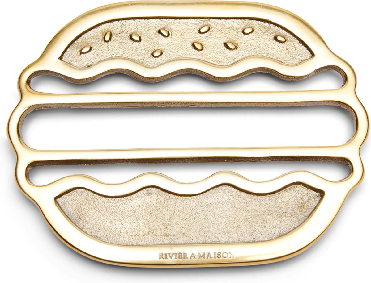 Riviera Maison Onderzetter Voor Pannen, Hamburger - Classic Burger Trivet - Goud - Aluminium - 1 Stuk 3 Riviera Maison Onderzetter Voor Pannen, Hamburger - Classic Burger Trivet - Goud - Aluminium - 1 Stuk