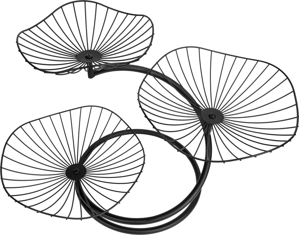 QUVIO Fruitschaal Etagère Drielaags - Fruitmand - Fruitschaal Zwart - Serveerschaal - Schalen - Presenteerbladen - Draadstaal - Staal - 26 X 50 X 33 Cm (lxbxh) - Zwart 8 QUVIO Fruitschaal Etagère Drielaags - Fruitmand - Fruitschaal Zwart - Serveerschaal - Schalen - Presenteerbladen - Draadstaal - Staal - 26 X 50 X 33 Cm (lxbxh) - Zwart - Afbeelding 6