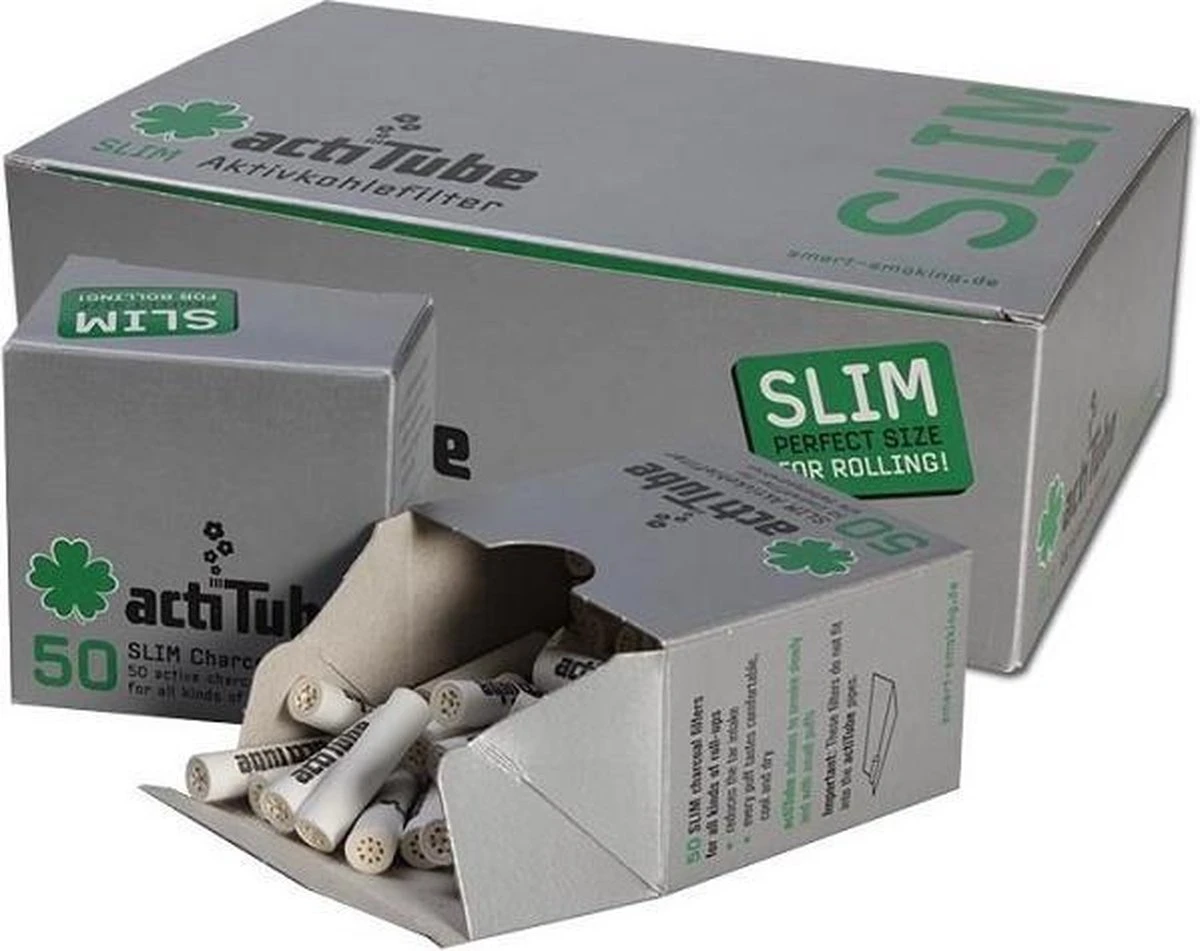 Actitube Active Carbon Slim Filters - 7 Mm - 50 Pc.s 3 Actitube Active Carbon Slim Filters - 7 Mm - 50 Pc.s