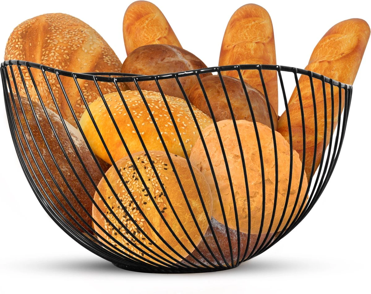 Fruitschaal Zwart – Fruitmand – Metaal – Modern – Medium – 25cm - Baulk® 8 Fruitschaal Zwart – Fruitmand – Metaal – Modern – Medium – 25cm - Baulk® - Afbeelding 6