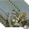 Placemat - Placemats Kunststof - Bloemen - Oude Meesters - Olieverf - 45x30 Cm - 6 Stuks - Hittebestendig - Anti-Slip - Onderlegger - Afneembaar 1 Placemat - Placemats Kunststof - Bloemen - Oude Meesters - Olieverf - 45x30 Cm - 6 Stuks - Hittebestendig - Anti-Slip - Onderlegger - Afneembaar -Bormioli Rocco winkel 1200x956 1