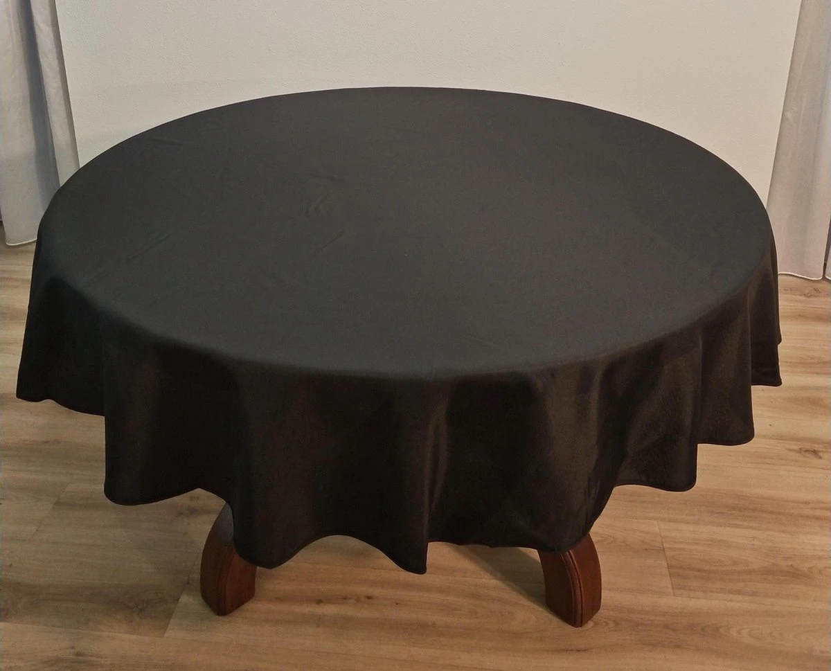 Tafelkleed 180 Cm-Rond/Zwart 3 Tafelkleed 180 Cm-Rond/Zwart