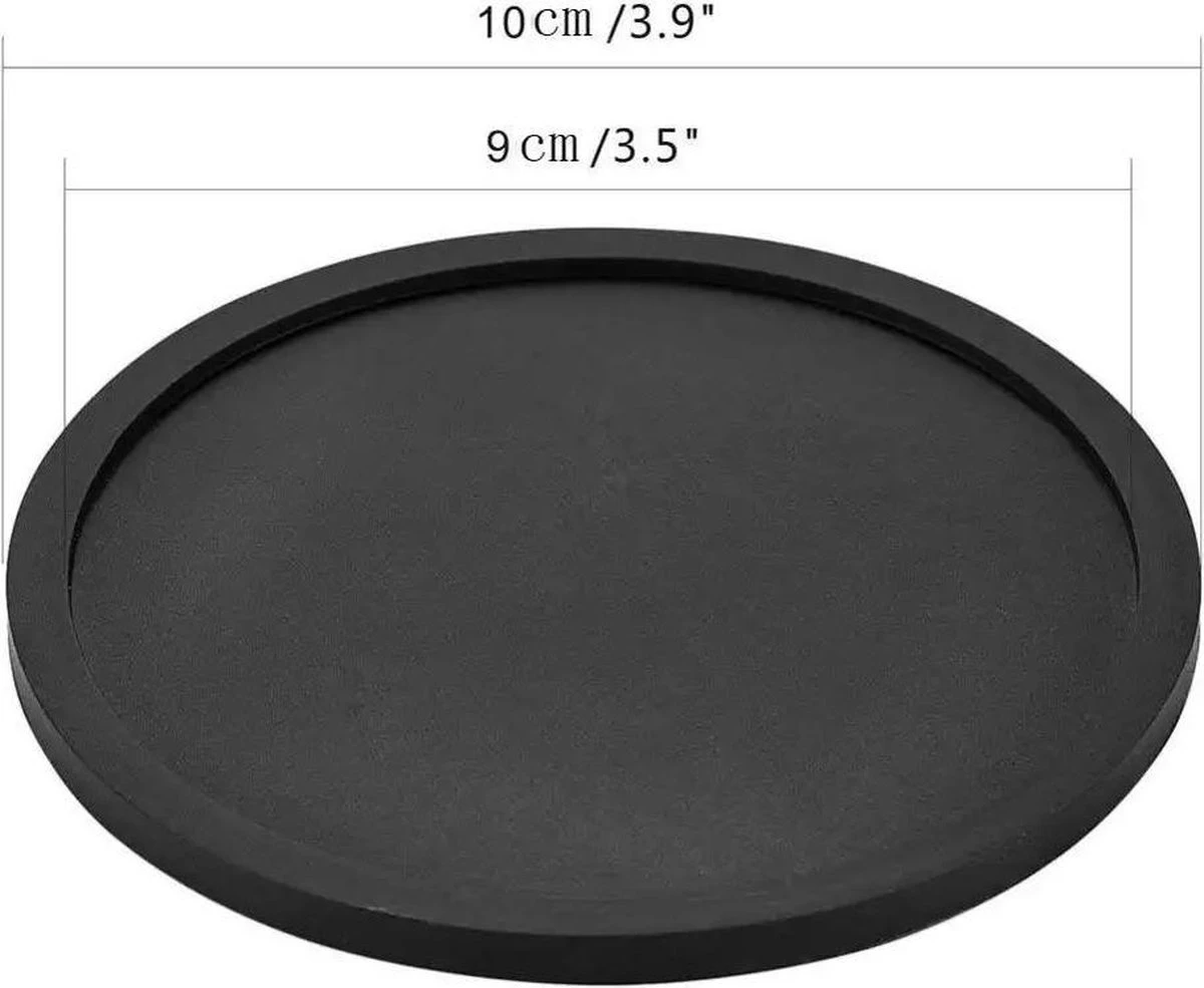 Eldur Onderzetters Met Houder Zwart (4 Stuks) - Onderzetter Glazen - Onderzetters Siliconen - Onderzettersset - Hittebestendig - Zwart - Set Van 4 4 Eldur Onderzetters Met Houder Zwart (4 Stuks) - Onderzetter Glazen - Onderzetters Siliconen - Onderzettersset - Hittebestendig - Zwart - Set Van 4 - Afbeelding 2