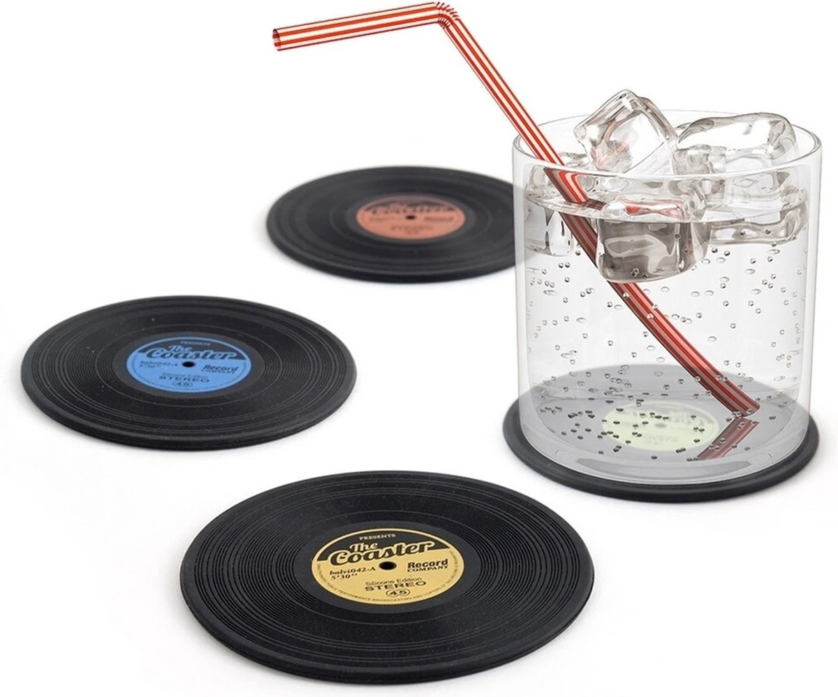 Balvi Set Van 4 LP Onderzetters The Coaster 14 Balvi Set Van 4 LP Onderzetters The Coaster - Afbeelding 12