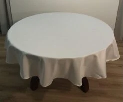 Tafelkleed 180 Cm-Rond/Wit