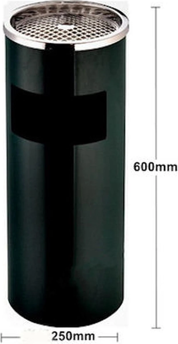 Merkloos Decopatent® Staande Asbak Met RVS Afvalbak - Asbak Voor Buiten - Vloerasbak - Buitenasbak Groot - Rookpaal - Asbakken - 25x25x60 5 Merkloos Decopatent® Staande Asbak Met RVS Afvalbak - Asbak Voor Buiten - Vloerasbak - Buitenasbak Groot - Rookpaal - Asbakken - 25x25x60 - Afbeelding 3