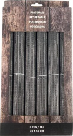 Merkloos Placemats | Set Van 6 Stuks | Antraciet |30 X 45cm | Anti-slip |Hittebestendig |Onderhoudsvriendelijk -Bormioli Rocco winkel 646x1200 1