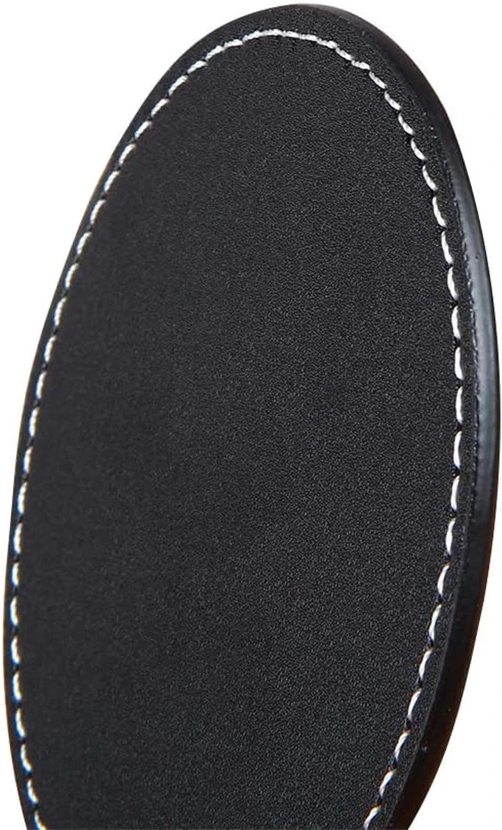 Luxe Leren Onderzetters Met Houder - 10 Stuks - Onderleggers Voor Glazen - Glasonderzetters Voor Op Tafel - Coasters - Zwart - Rond 4 Luxe Leren Onderzetters Met Houder - 10 Stuks - Onderleggers Voor Glazen - Glasonderzetters Voor Op Tafel - Coasters - Zwart - Rond - Afbeelding 2