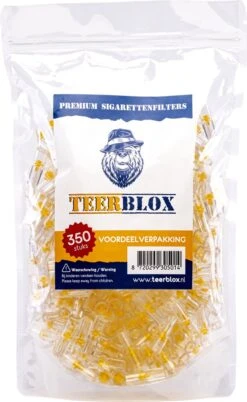 Teerblox Premium Sigarettenfilters - Anti Teer Filter – Teerfilter Voor Sigaretten - Voordeelverpakking - 350 Stuks