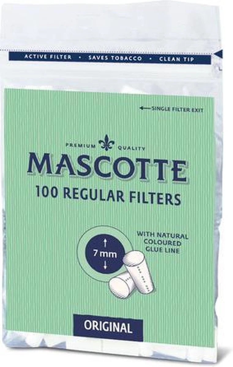 Mascotte Papieren / Paper Filters Regular 7mm 10 X 100 Zakje (1000 Filters) 4 Mascotte Papieren / Paper Filters Regular 7mm 10 X 100 Zakje (1000 Filters) - Afbeelding 2