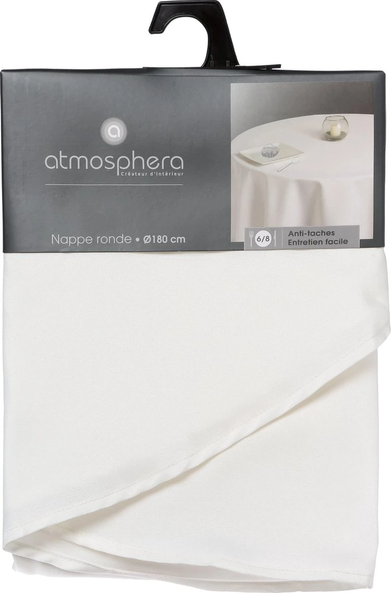 Tafelkleed Ivoor Anti Vlek - Rond - Dia 180 Cm - Anti Vlekken 4 Tafelkleed Ivoor Anti Vlek - Rond - Dia 180 Cm - Anti Vlekken - Afbeelding 2