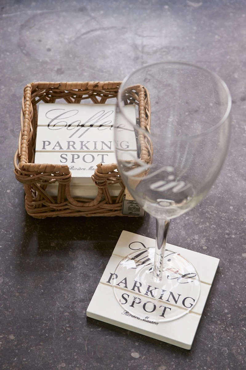 Riviera Maison Onderzetters Voor Glazen - Parking Spot Coasters - Bruin 6 Riviera Maison Onderzetters Voor Glazen - Parking Spot Coasters - Bruin - Afbeelding 4