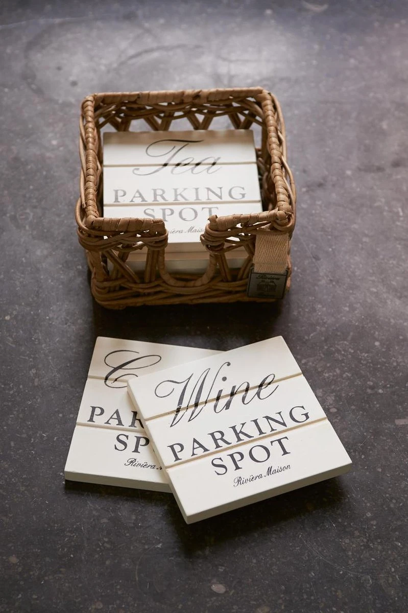 Riviera Maison Onderzetters Voor Glazen - Parking Spot Coasters - Bruin 7 Riviera Maison Onderzetters Voor Glazen - Parking Spot Coasters - Bruin - Afbeelding 5