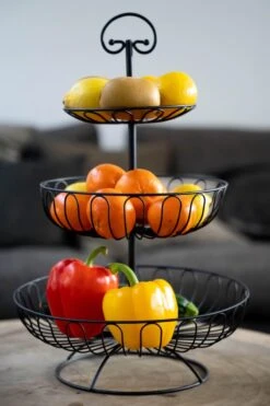 Sens Design Fruitschaal - Fruitmand Metaal - Etagère 3 Laags - Zwart -Bormioli Rocco winkel 800x1200 18