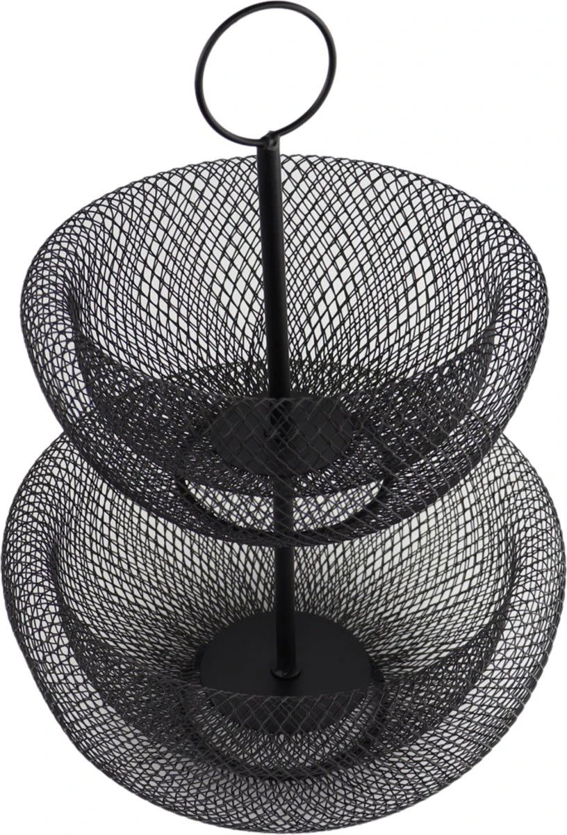 Orange85 Fruitschaal - Zwart - Etagere - Fruitmand - 2 Lagen - Metaal 4 Orange85 Fruitschaal - Zwart - Etagere - Fruitmand - 2 Lagen - Metaal - Afbeelding 2