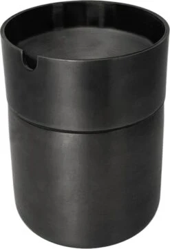 Merkloos Auto Asbak Bekerhouder RVS – 9 X 7 Cm – Zwart – Sigaretten Accessories – Zowel Binnens- Als Buitenshuis