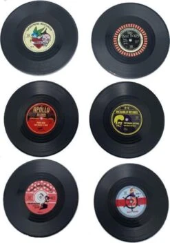 Retro Rockabilly LP Vinyl Onderzetters - 6 Stuks - ODaani 10 Retro Rockabilly LP Vinyl Onderzetters - 6 Stuks - ODaani -Bormioli Rocco winkel 843x1200