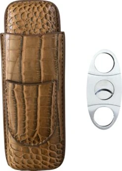 Noordling 2 Delige Humidor - Sigarenkoker - Sigaar - Sigaren - Humidor - Sigarenknipper - Sigaren Accessoires - Licht Bruin - SALE -Bormioli Rocco winkel 853x1200