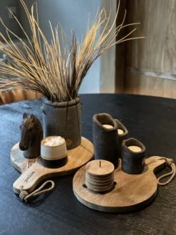 Onderzetters Mangohout Op Houder - 6 Stuks - 10cm 6 Onderzetters Mangohout Op Houder - 6 Stuks - 10cm -Bormioli Rocco winkel 899x1200 15