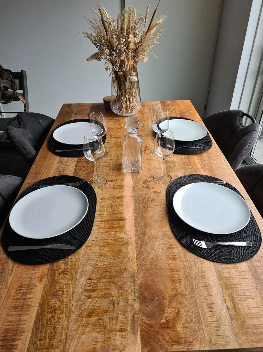 Merkloos EVER HOME Placemats- 4 STUKS - Ovaal - Placemat - Zwart - 45x30cm 7 Merkloos EVER HOME Placemats- 4 STUKS - Ovaal - Placemat - Zwart - 45x30cm - Afbeelding 5