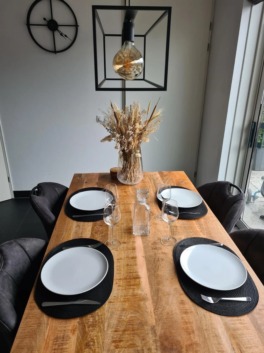 Merkloos EVER HOME Placemats- 4 STUKS - Ovaal - Placemat - Zwart - 45x30cm 9 Merkloos EVER HOME Placemats- 4 STUKS - Ovaal - Placemat - Zwart - 45x30cm - Afbeelding 7