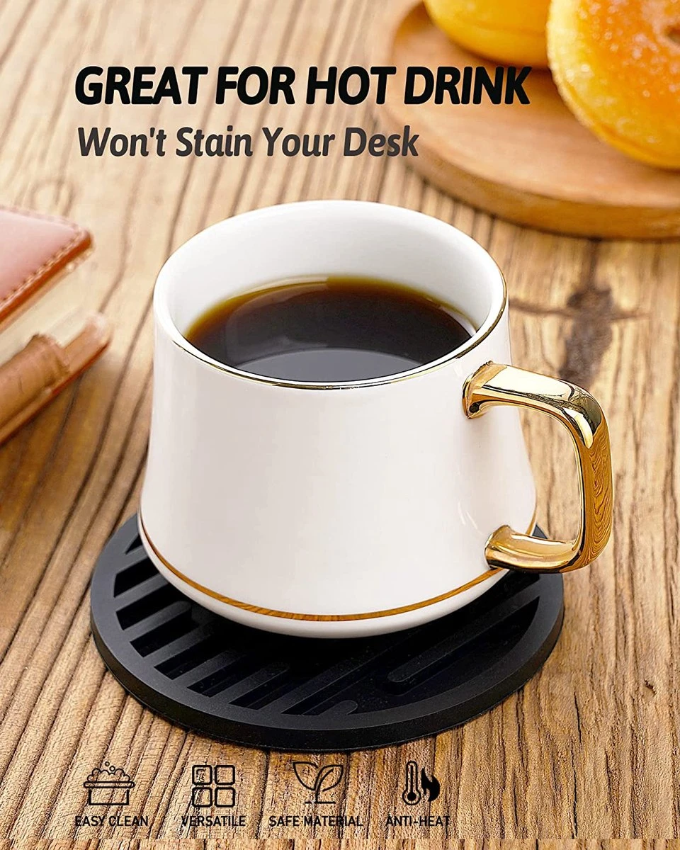 BOTC Onderzetters Met Houder - Siliconen Onderzetters Set Van 4 - Onderleggers Voor Glazen - Glasonderzetters Voor Op Tafel - Coasters 7 BOTC Onderzetters Met Houder - Siliconen Onderzetters Set Van 4 - Onderleggers Voor Glazen - Glasonderzetters Voor Op Tafel - Coasters - Afbeelding 5