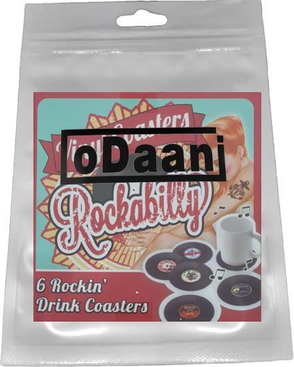 Retro Rockabilly LP Vinyl Onderzetters - 6 Stuks - ODaani 9 Retro Rockabilly LP Vinyl Onderzetters - 6 Stuks - ODaani - Afbeelding 7