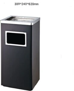 Merkloos Decopatent® Staande Asbak Met RVS Afvalbak - Asbak Voor Buiten - Vloerasbak - Buitenasbak Groot - Rookpaal - Asbakken - 30x24x62 -Bormioli Rocco winkel 983x1200